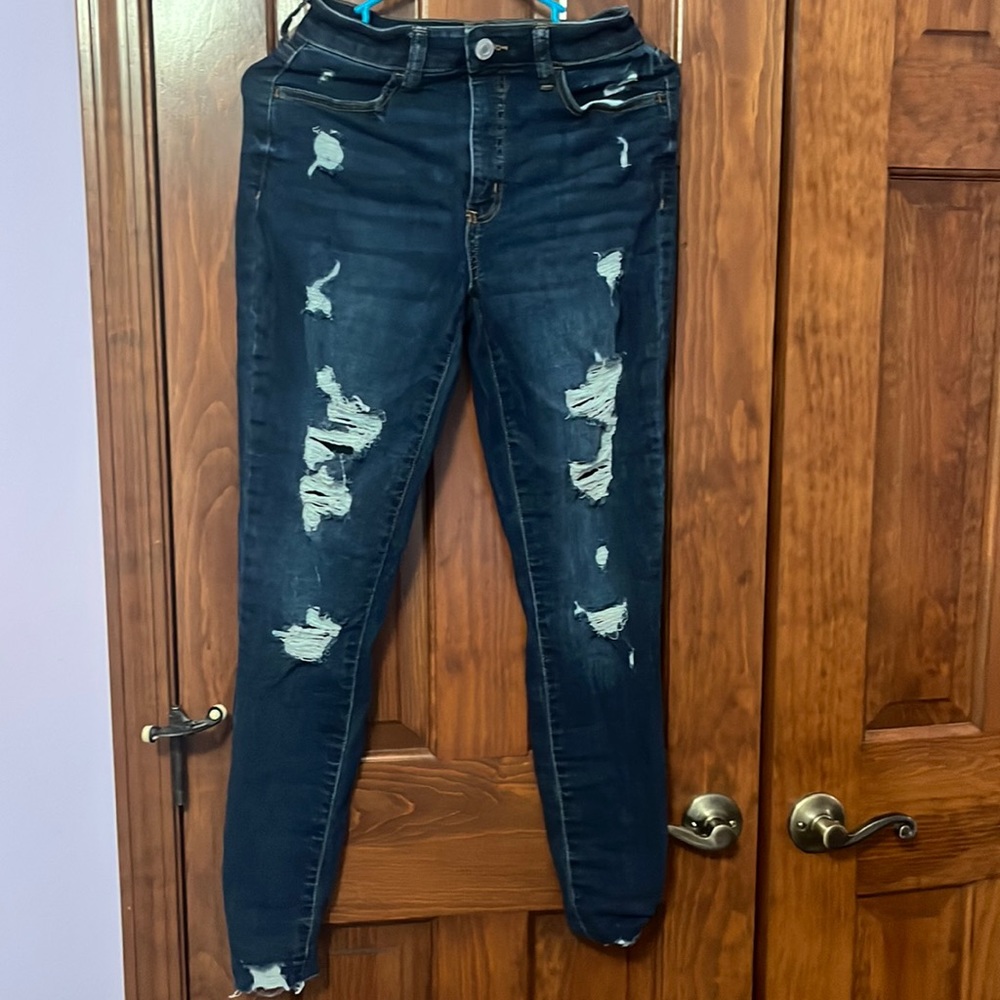 Ripped Skinny High Rise Jeans